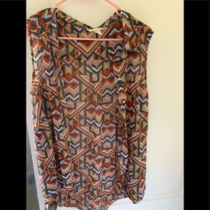 H&M Women’s Tribal Print Button Down Tank